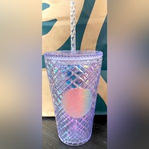 LAST ONE❗️RARE Starbucks Unicorn Iridescent Jewel Bling Cold Cup 16 oz